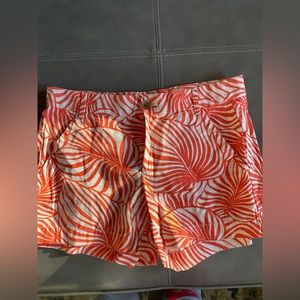 Palm Design Khaki Shorts